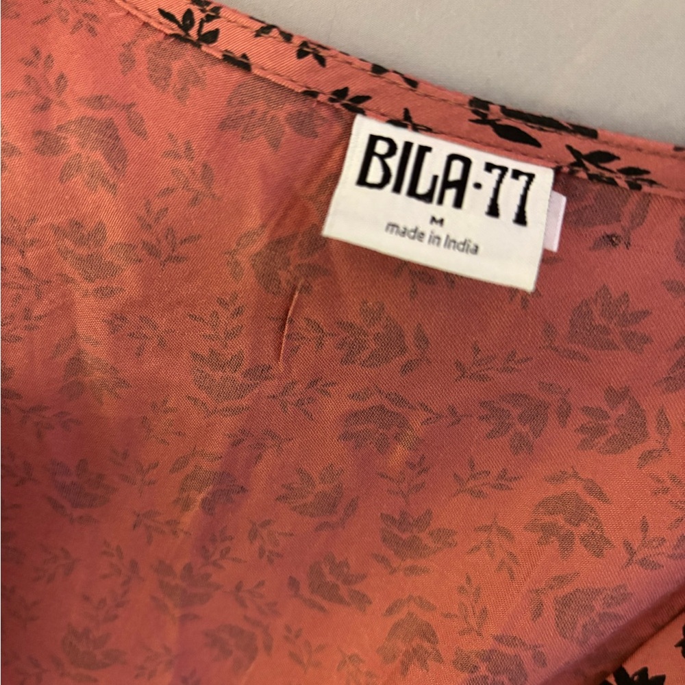 Bila Black and Red Floral Button-up Dress - Picture 2 of 5